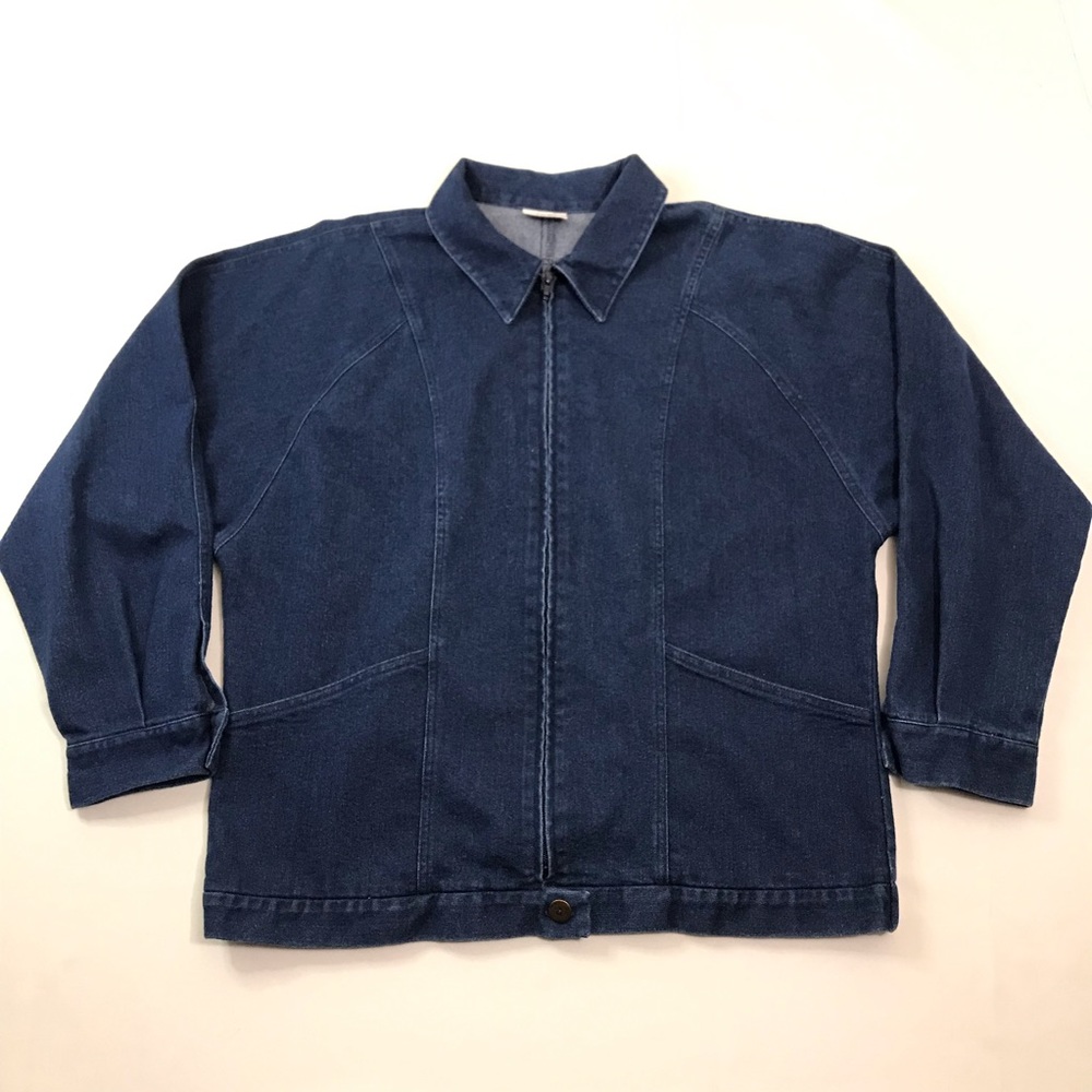 Vintage Separate Editions Full Zip Denim Jacket Size 14